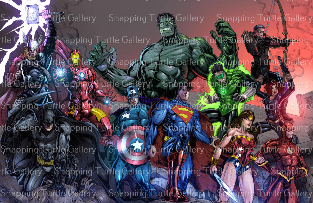 JLA and Avengers Jey Soliva Bryan Snapping Turtle Gallery
