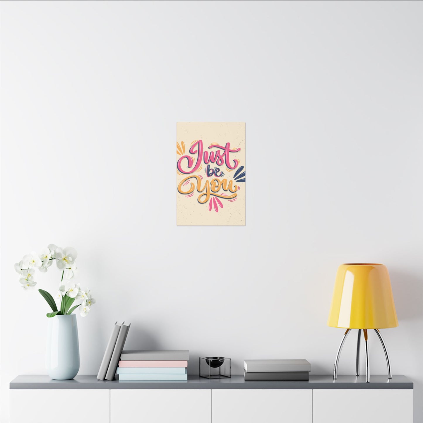 "Just Be You Inspirational Wall Art on premium canvas, acrylic, and metal – front view"