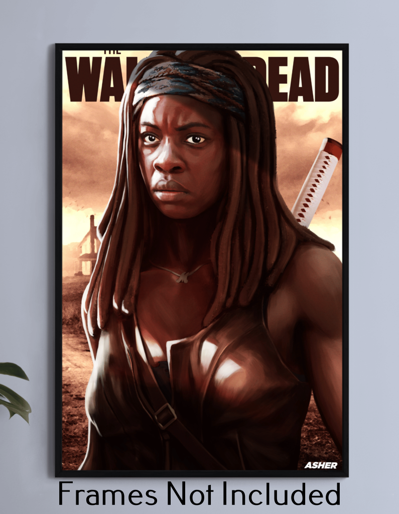 Stoic post-apocalyptic warrior – 16x24 acrylic wall art