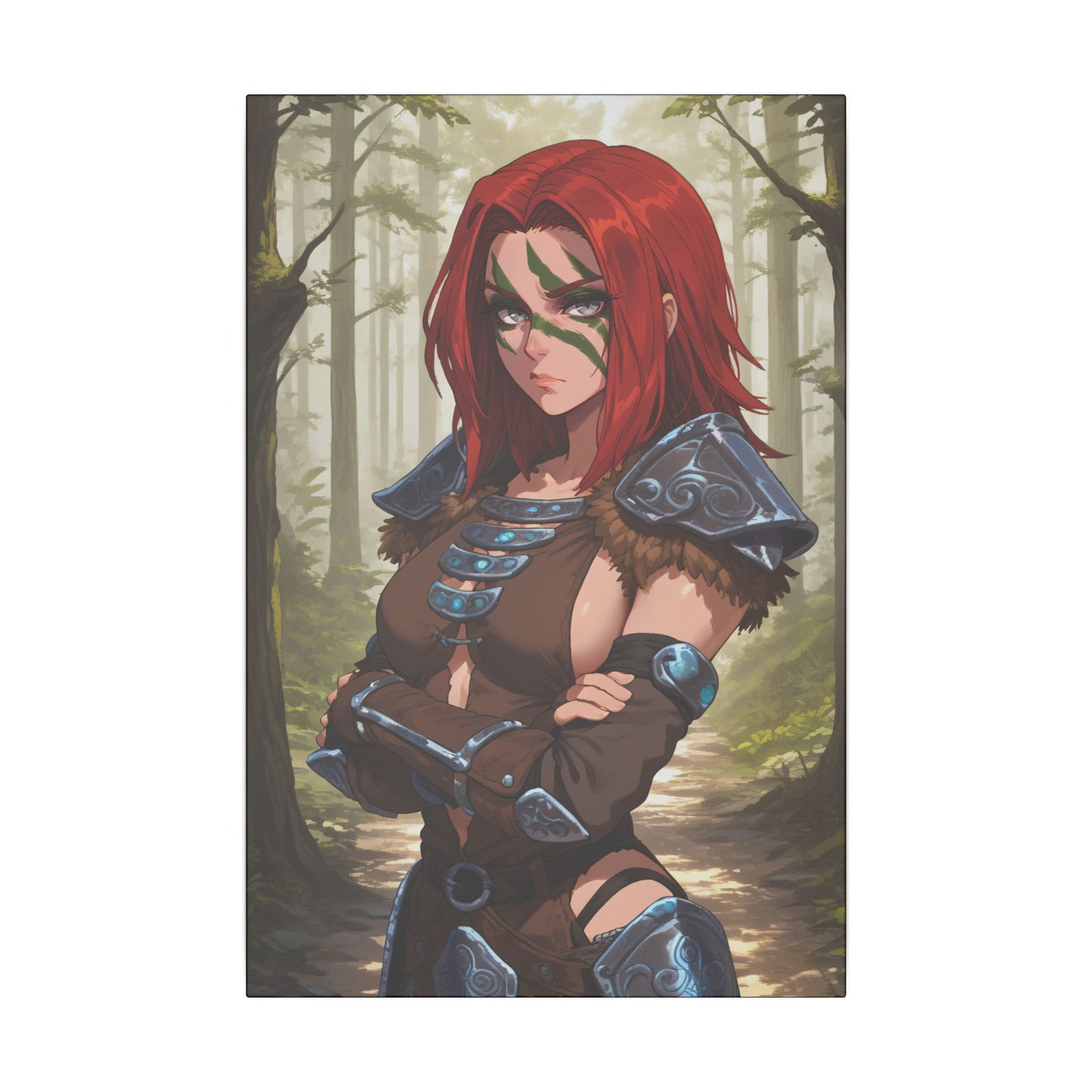 Aela the Huntress Viking Wall Art on premium canvas, acrylic, and metal – front view featuring Aela from Skyrim