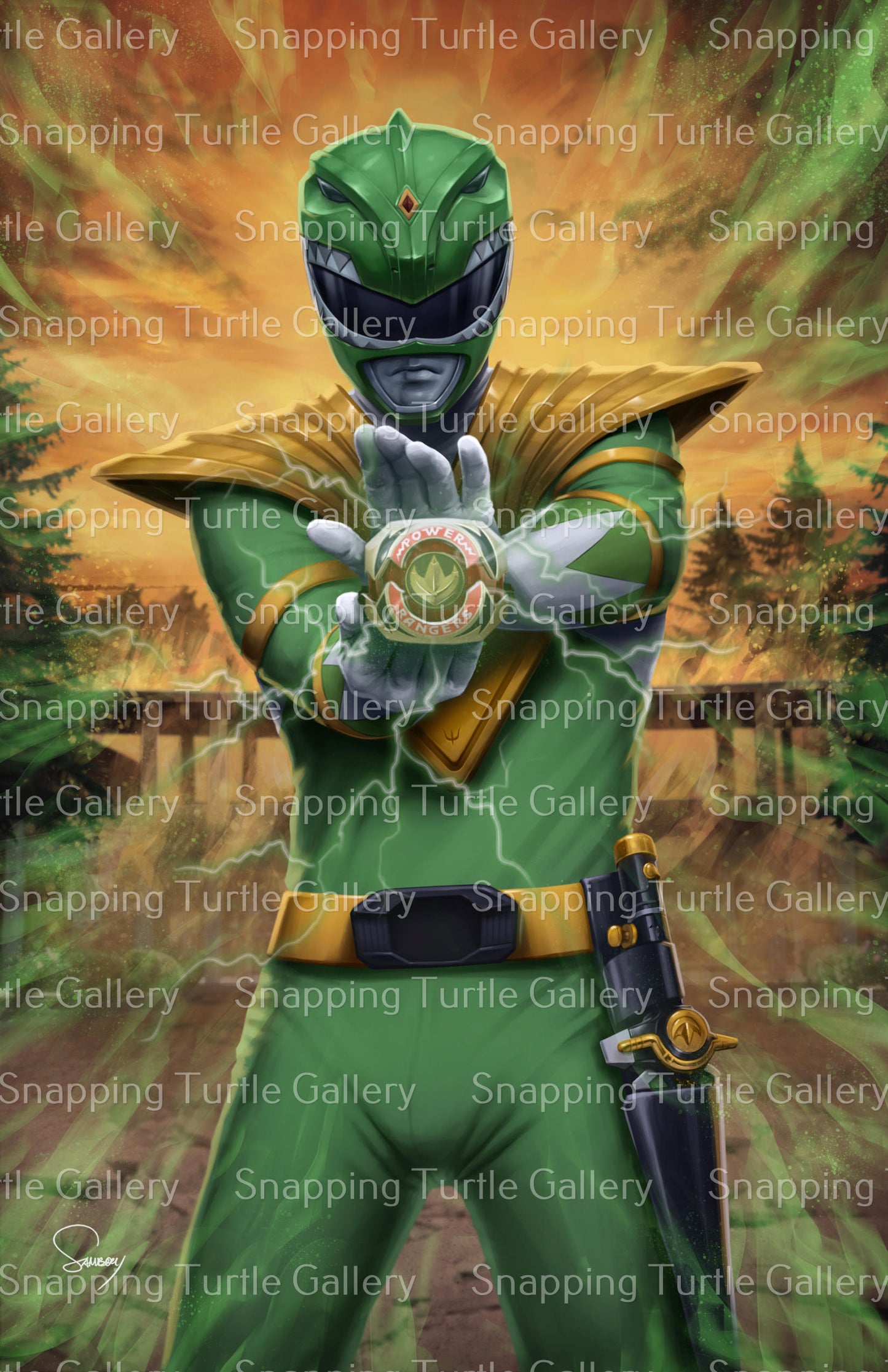 Power Rangers JDF by sam Delatorre Wall Art