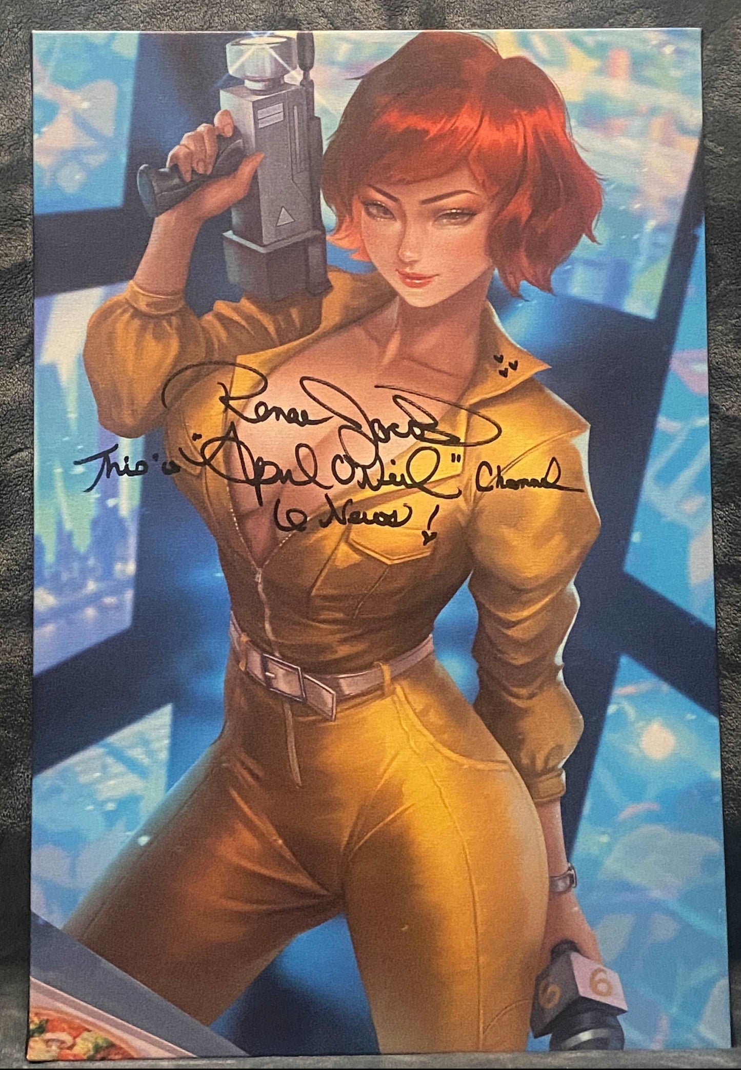 April O'Neal 12x18 Canvas Signed by Renae Jocobs - Snapping Turtle Gallery