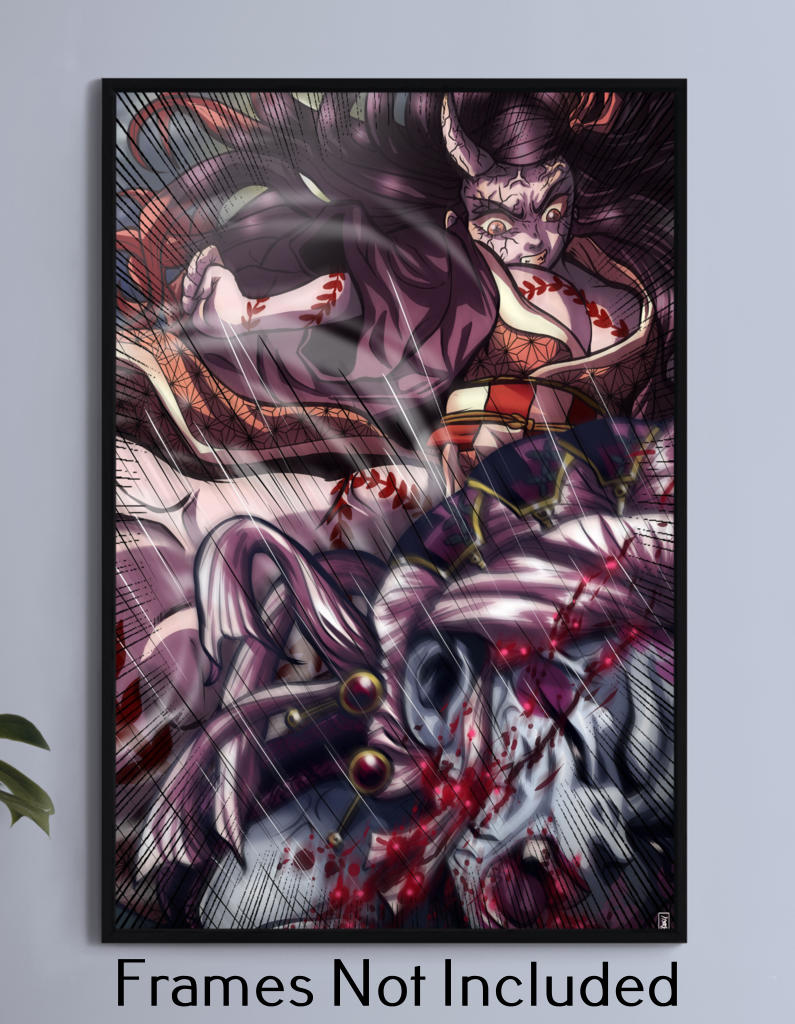 Nezuko vs Daki Wall Art