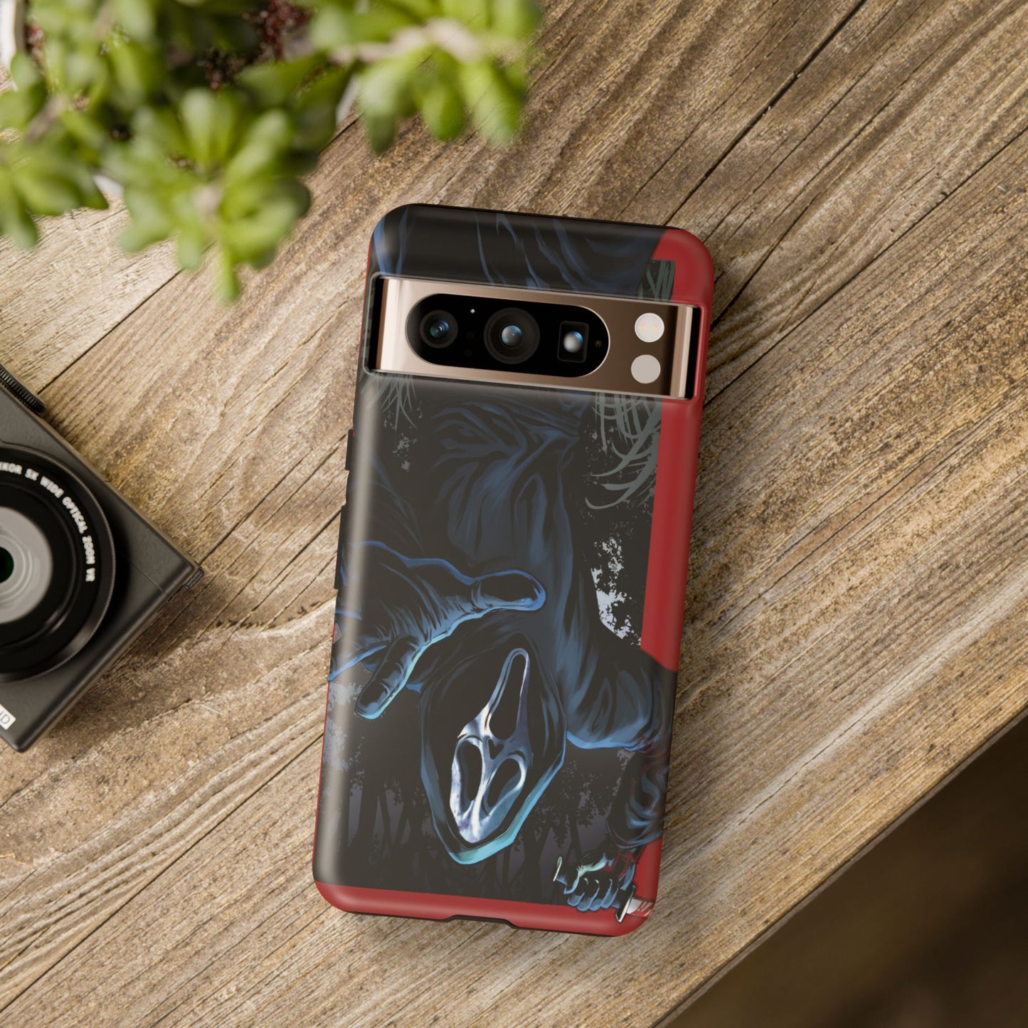Scream Phone Case, Halloween, Tough Phone Cover Iphone 15 Pro Max, 14 Plus, 13, 12, 11 & Samsung S24, S23, Pixel 8 Pro, Horror Case