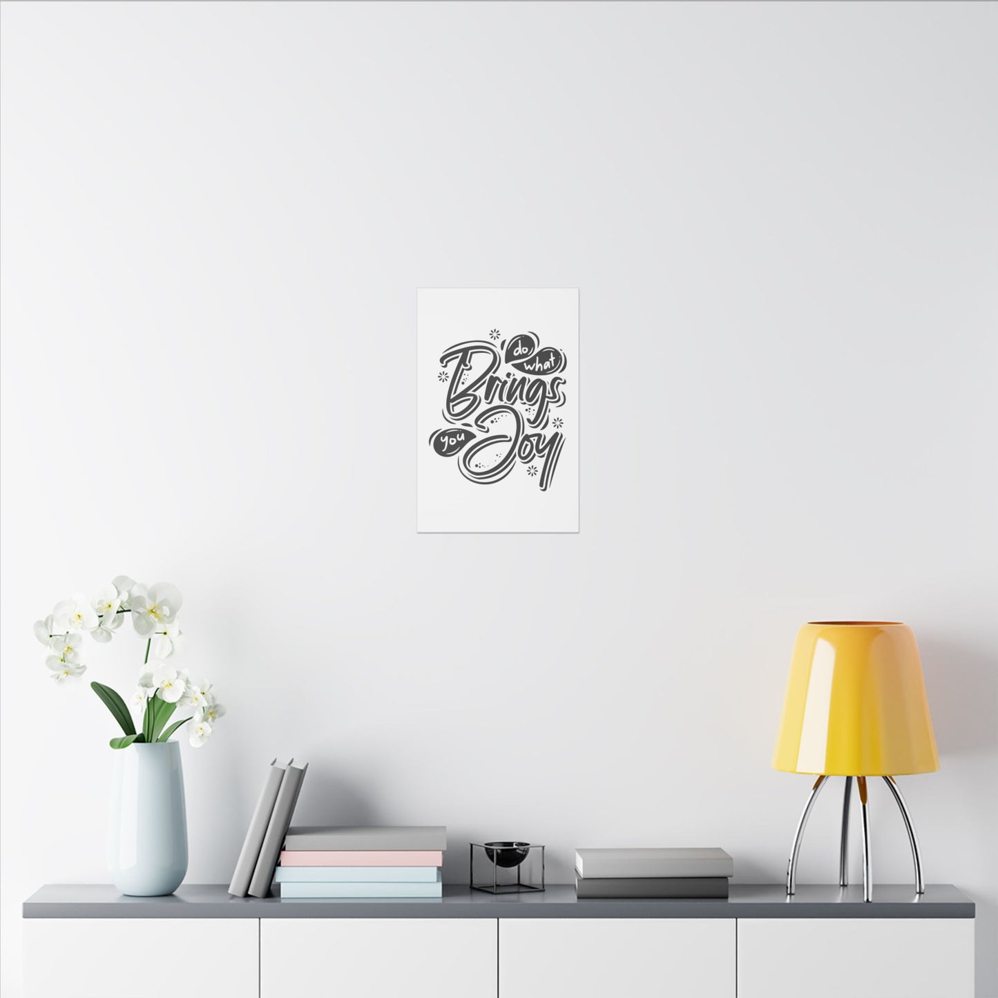 "Do What Brings You Joy Inspirational Wall Art on premium canvas, acrylic, and metal – front view"