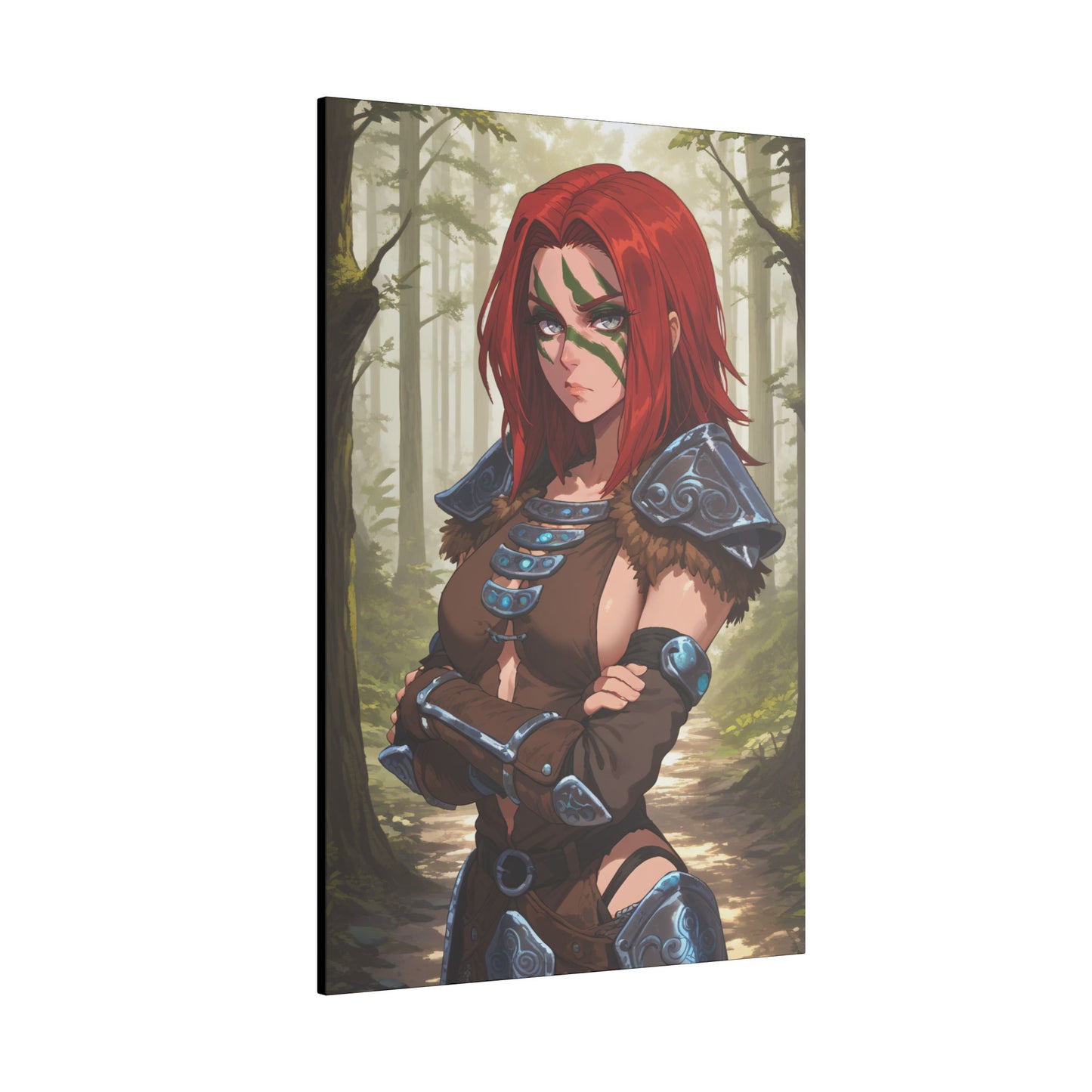 Aela the Huntress Viking Wall Art on premium canvas, acrylic, and metal – front view featuring Aela from Skyrim