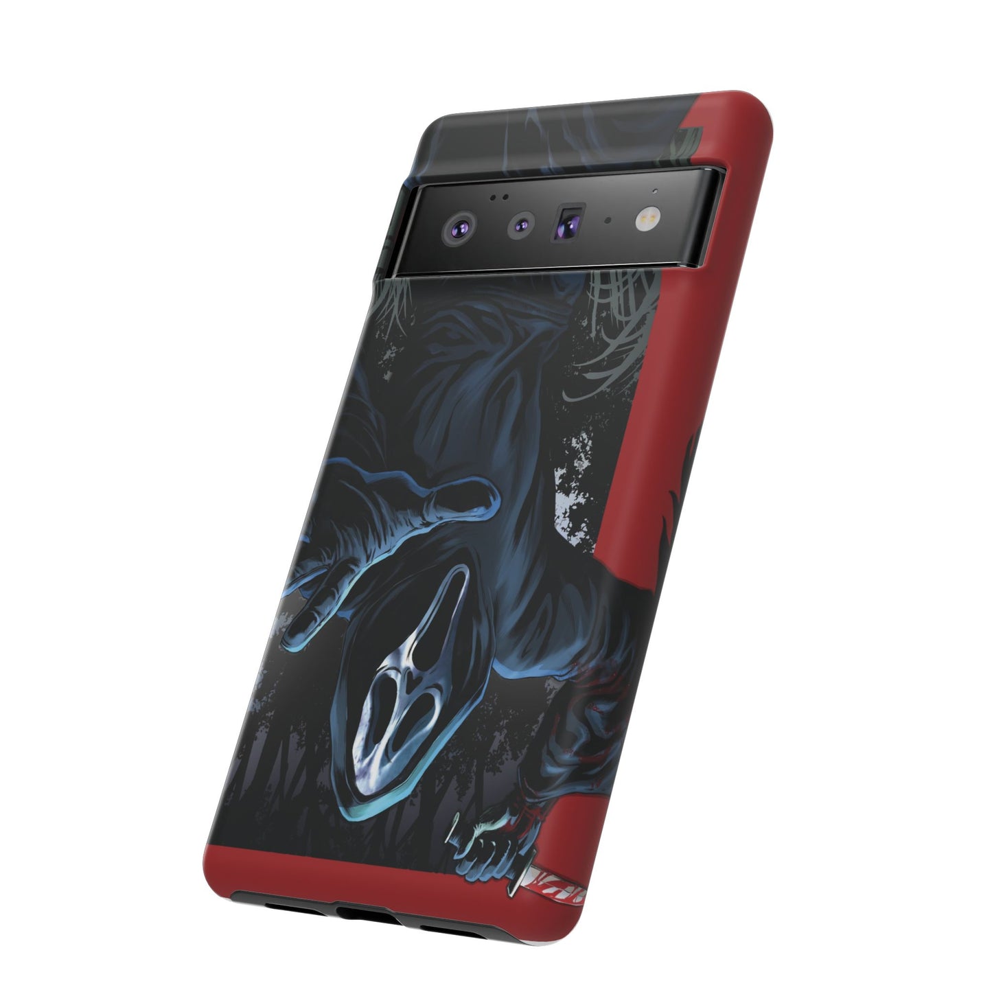Scream Phone Case, Halloween, Tough Phone Cover Iphone 15 Pro Max, 14 Plus, 13, 12, 11 & Samsung S24, S23, Pixel 8 Pro, Horror Case