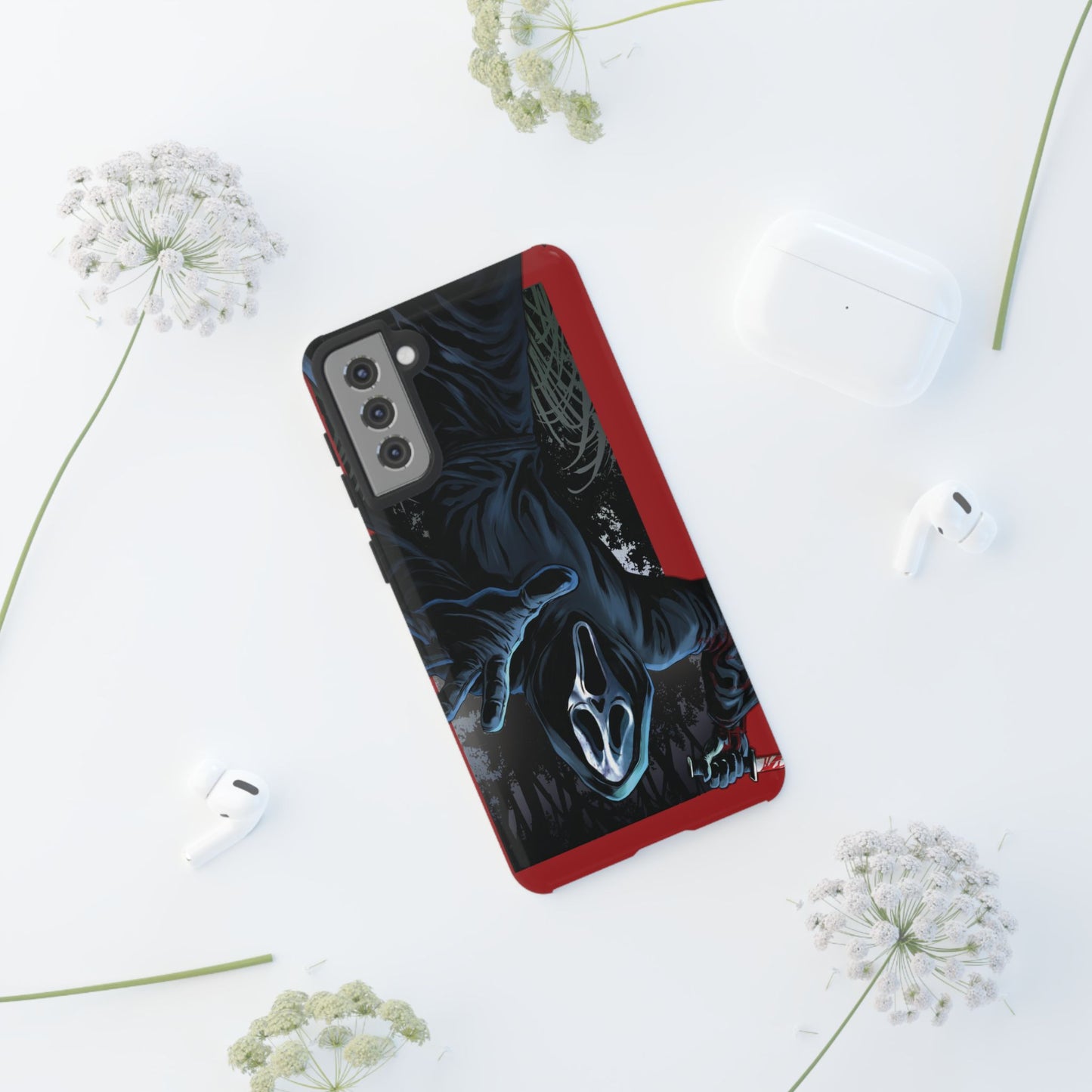 Scream Phone Case, Halloween, Tough Phone Cover Iphone 15 Pro Max, 14 Plus, 13, 12, 11 & Samsung S24, S23, Pixel 8 Pro, Horror Case