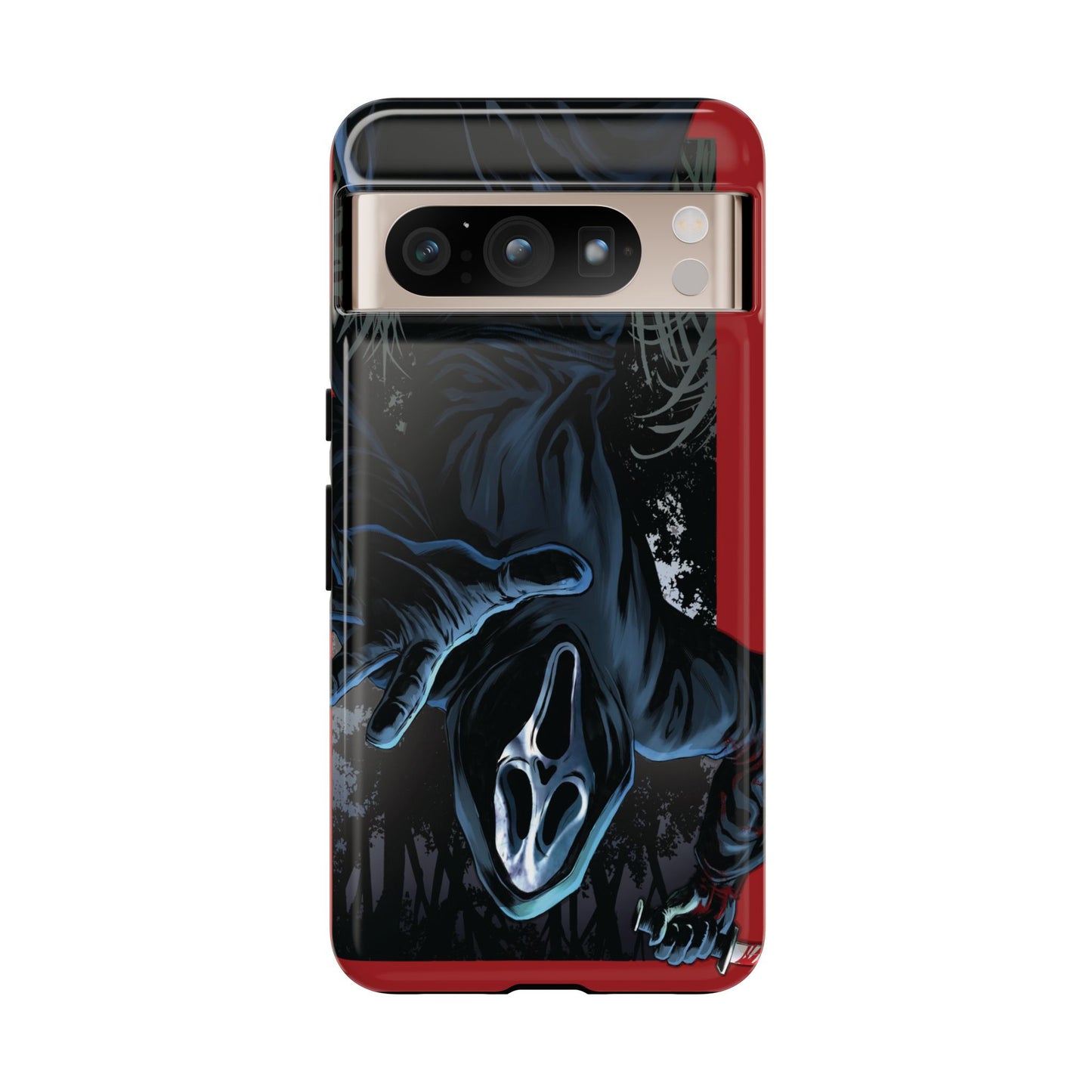 Scream Phone Case, Halloween, Tough Phone Cover Iphone 15 Pro Max, 14 Plus, 13, 12, 11 & Samsung S24, S23, Pixel 8 Pro, Horror Case