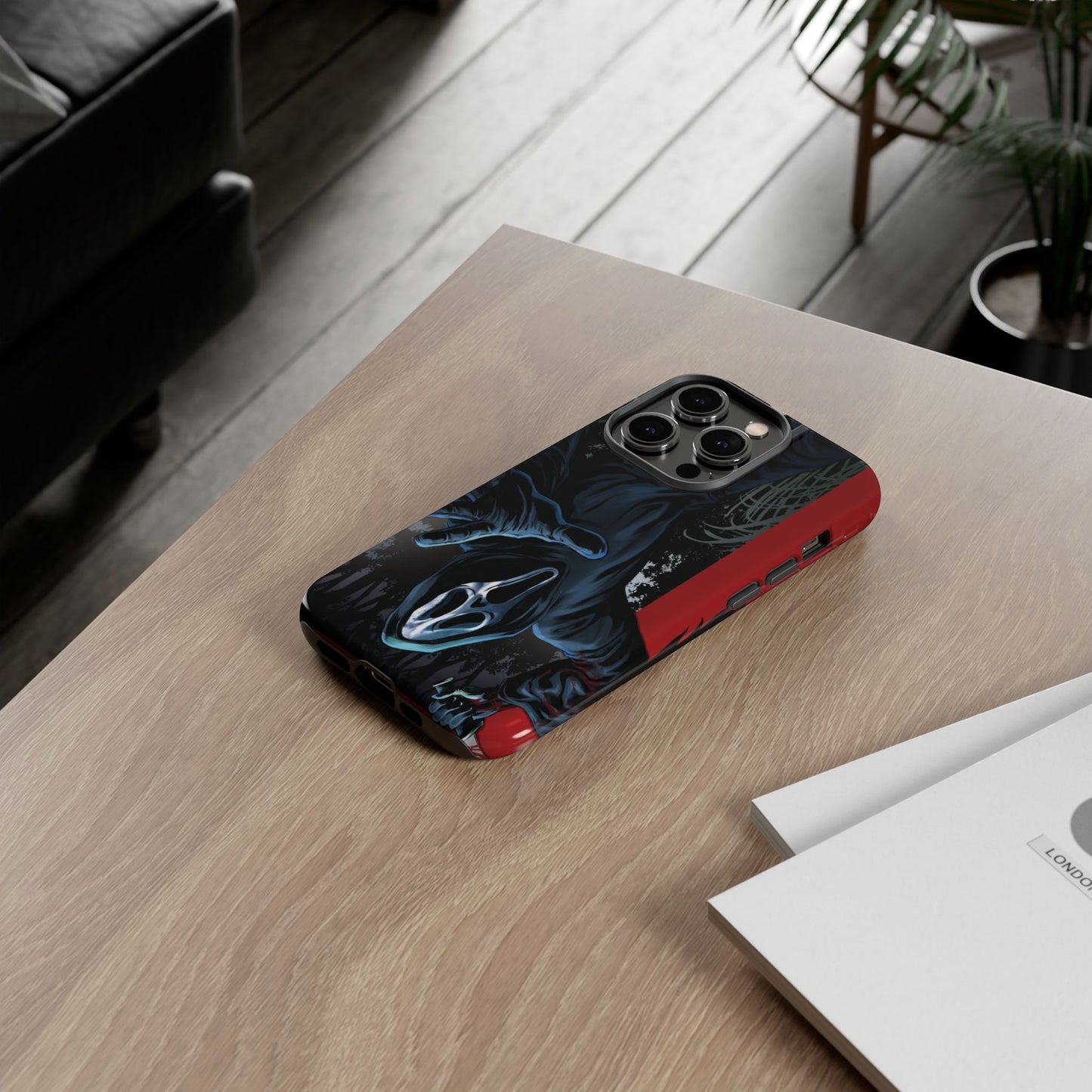 Scream Phone Case, Halloween, Tough Phone Cover Iphone 15 Pro Max, 14 Plus, 13, 12, 11 & Samsung S24, S23, Pixel 8 Pro, Horror Case