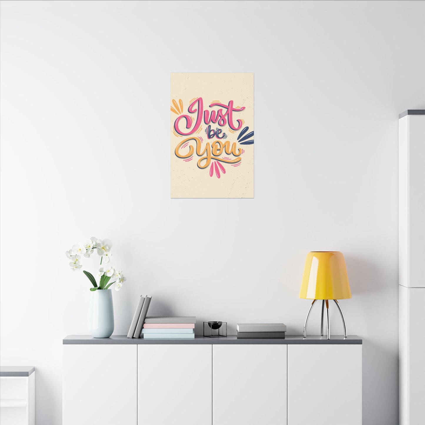 "Just Be You Inspirational Wall Art on premium canvas, acrylic, and metal – front view"