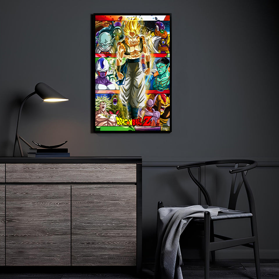 Legendary Battles Collage Poster Print – Dragon Ball Z Heroes & Villains Wall Art