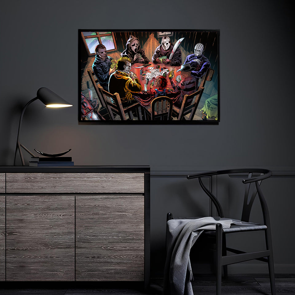 Poker Night of the Slashers Wall Art