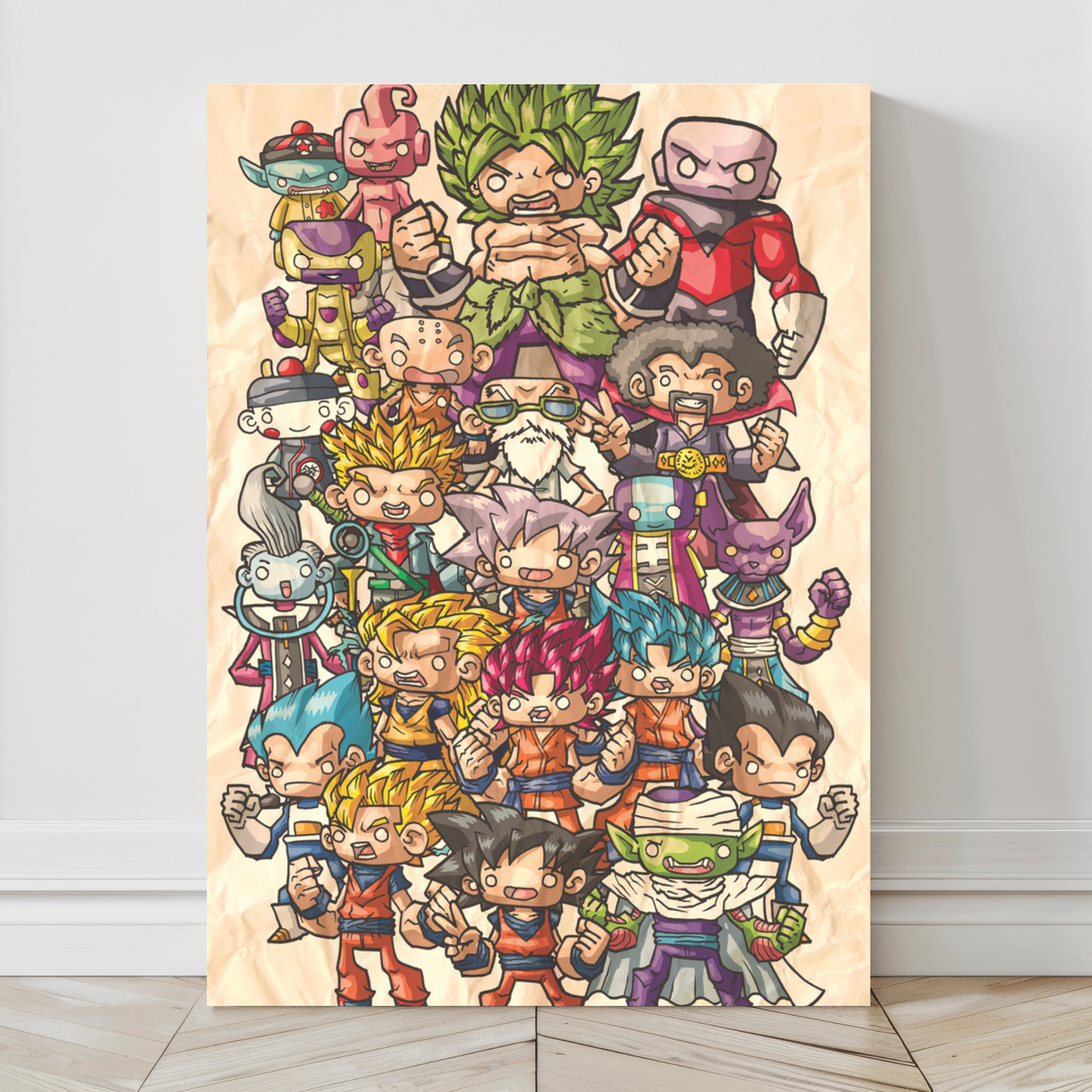 24x36 Canvas: Oversized Canvas Wall Art – Universe Chubbies Dragon Ball