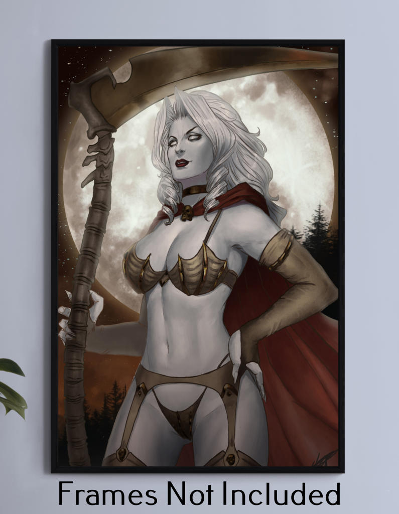 Lady Death Moonlight Wall Art