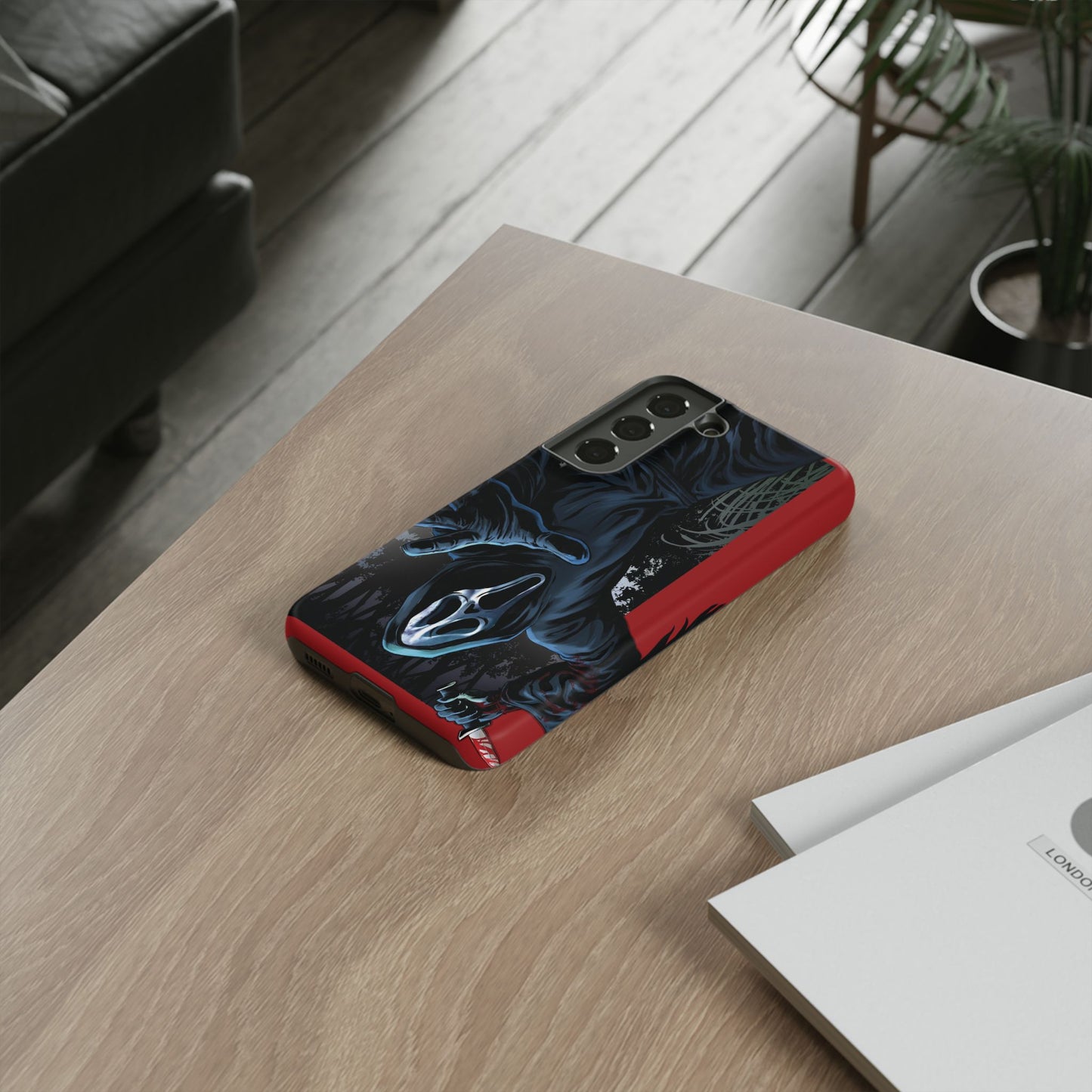 Scream Phone Case, Halloween, Tough Phone Cover Iphone 15 Pro Max, 14 Plus, 13, 12, 11 & Samsung S24, S23, Pixel 8 Pro, Horror Case
