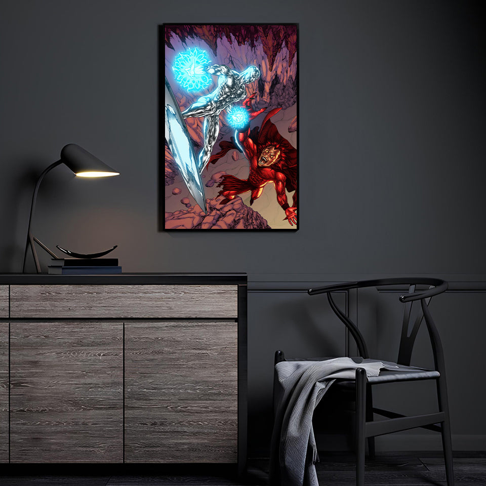 Silver Surfer vs Mephisto Wall Art