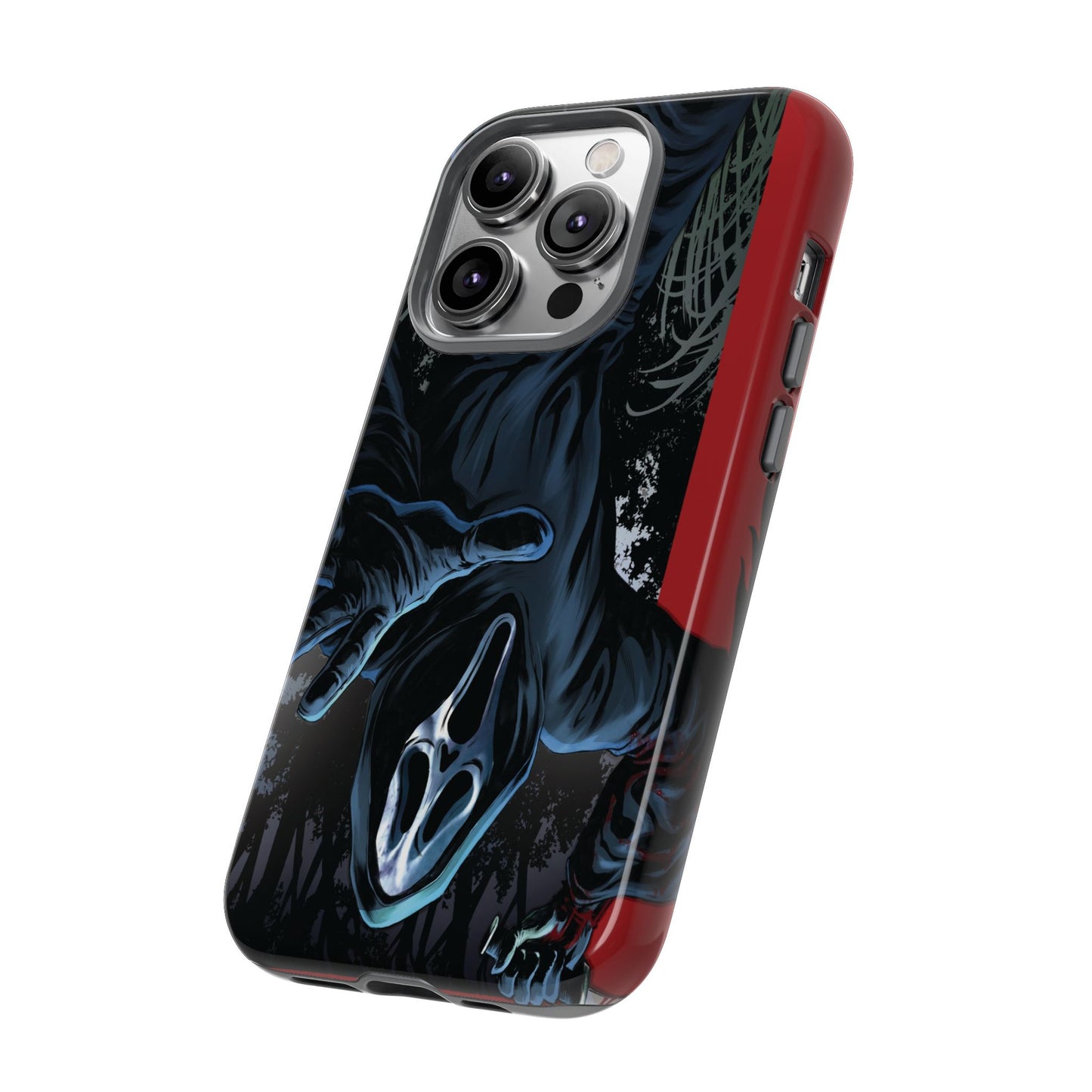 Scream Phone Case, Halloween, Tough Phone Cover Iphone 15 Pro Max, 14 Plus, 13, 12, 11 & Samsung S24, S23, Pixel 8 Pro, Horror Case