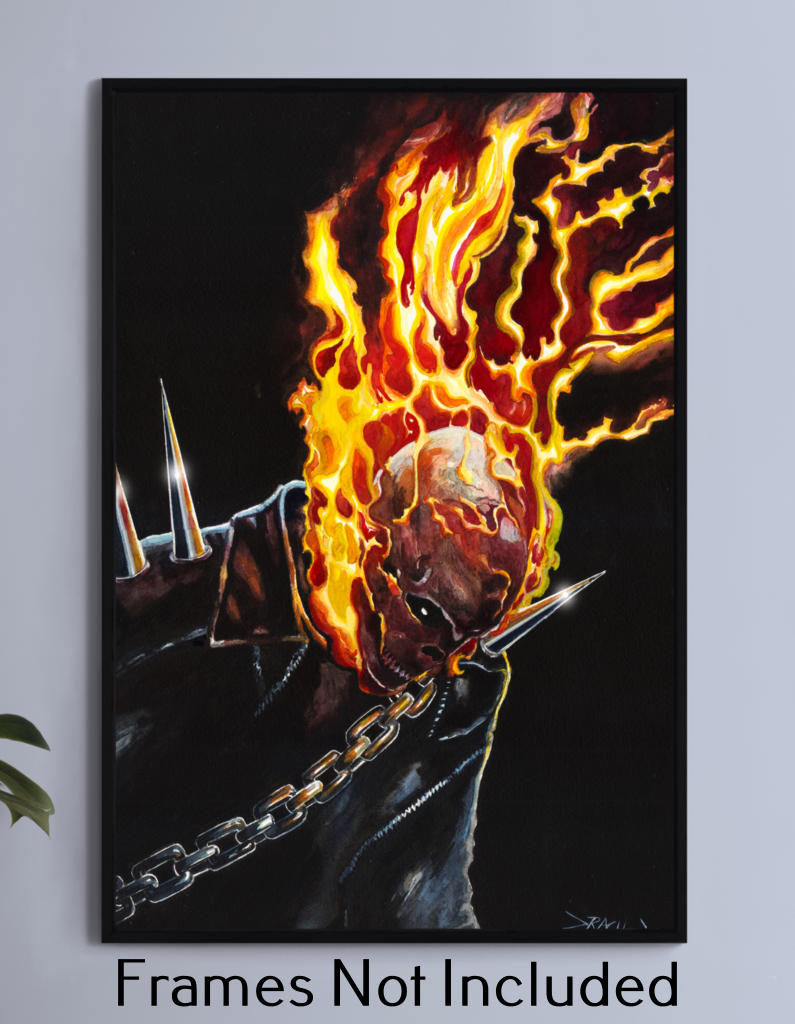 Flames of the Ghost Rider Wall Art