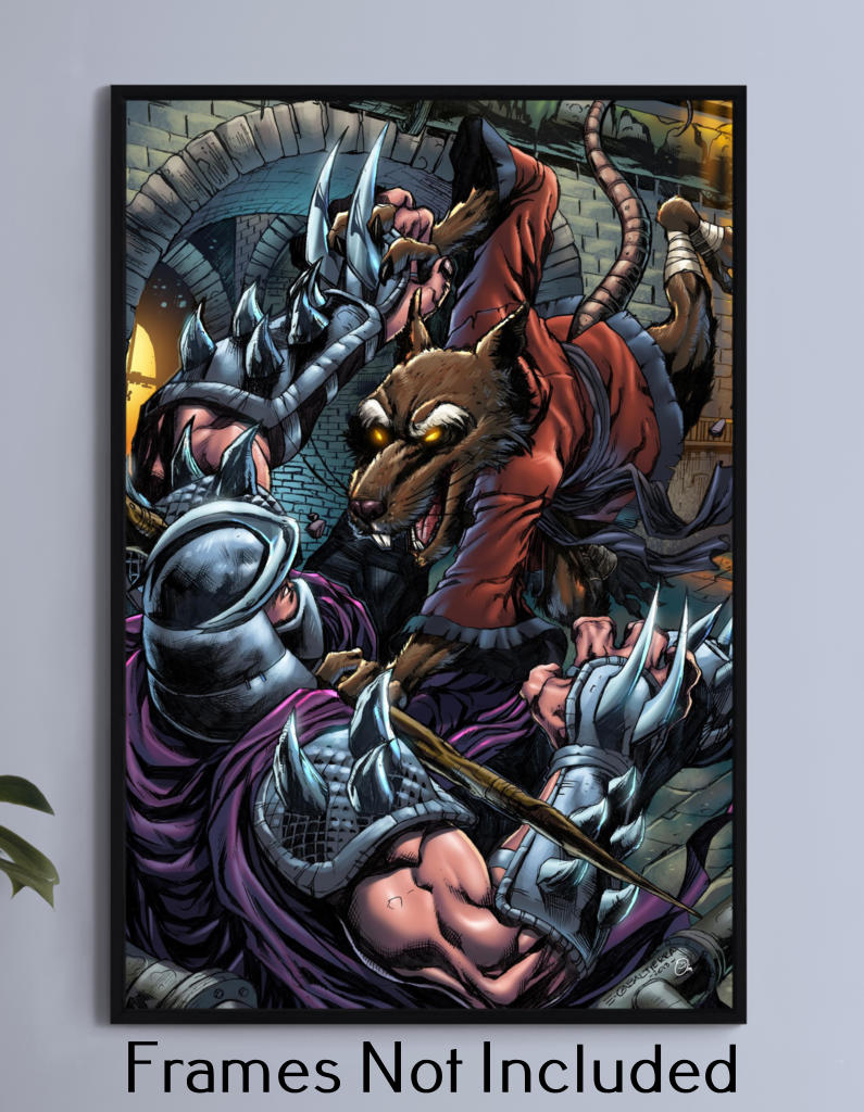 Splinter Vs Shredder Wall Art