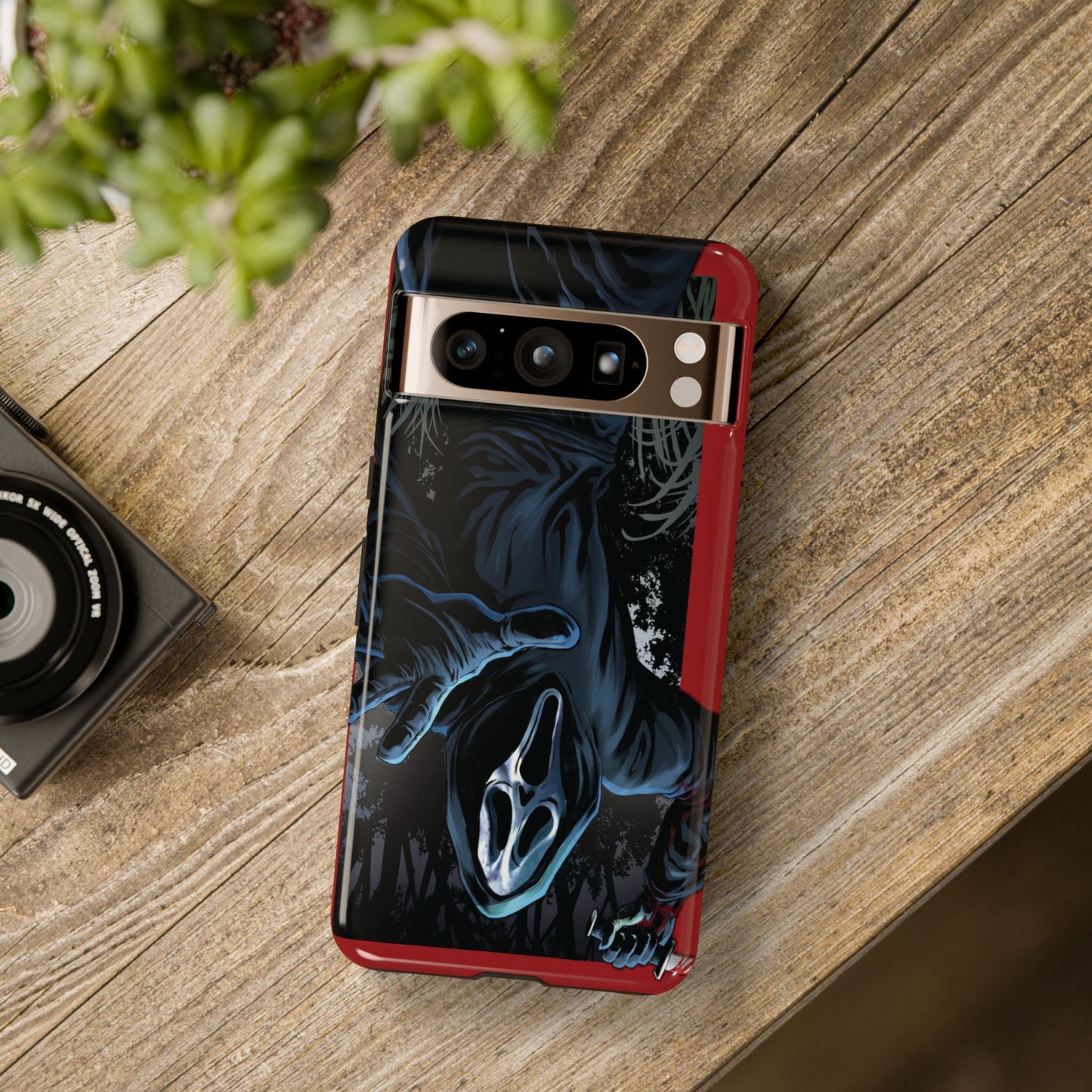Scream Phone Case, Halloween, Tough Phone Cover Iphone 15 Pro Max, 14 Plus, 13, 12, 11 & Samsung S24, S23, Pixel 8 Pro, Horror Case