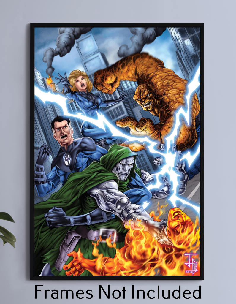 Doom Vs Fantastic Four Wall Art