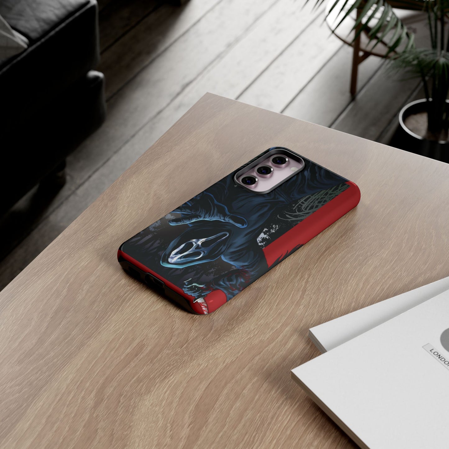 Scream Phone Case, Halloween, Tough Phone Cover Iphone 15 Pro Max, 14 Plus, 13, 12, 11 & Samsung S24, S23, Pixel 8 Pro, Horror Case