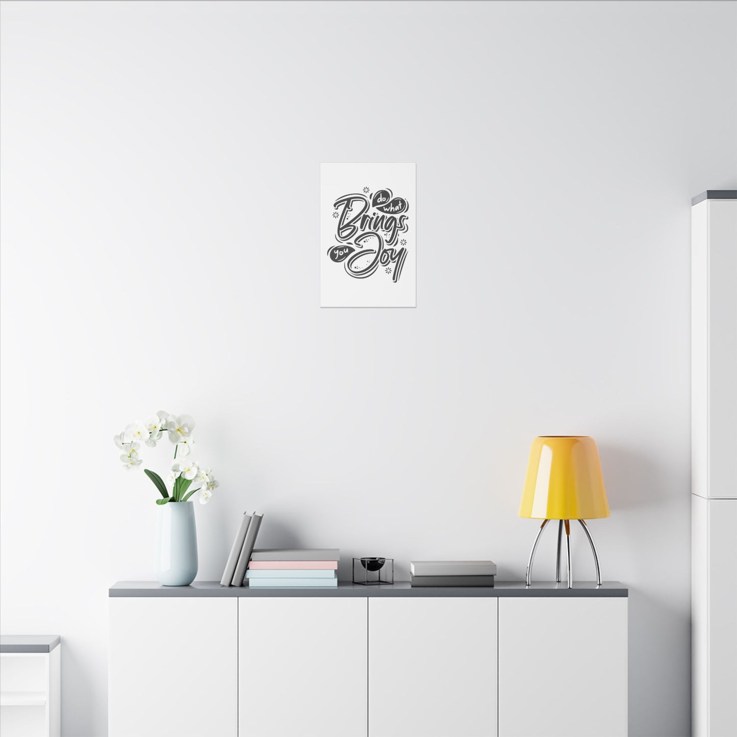 "Do What Brings You Joy Inspirational Wall Art on premium canvas, acrylic, and metal – front view"