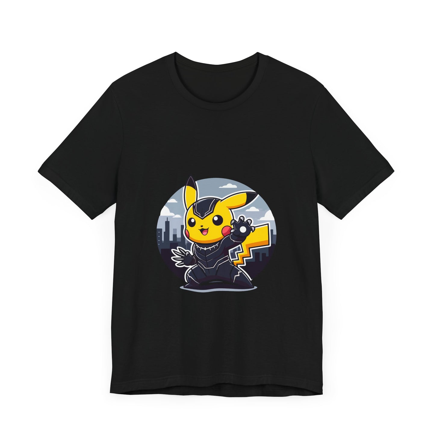 Anime Mockup T-Shirt Black Pika Panther