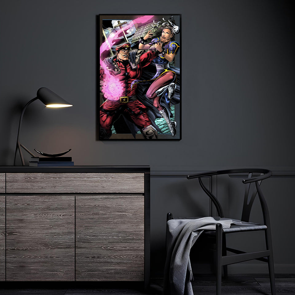 Bison Vs Chun Li Wall Art