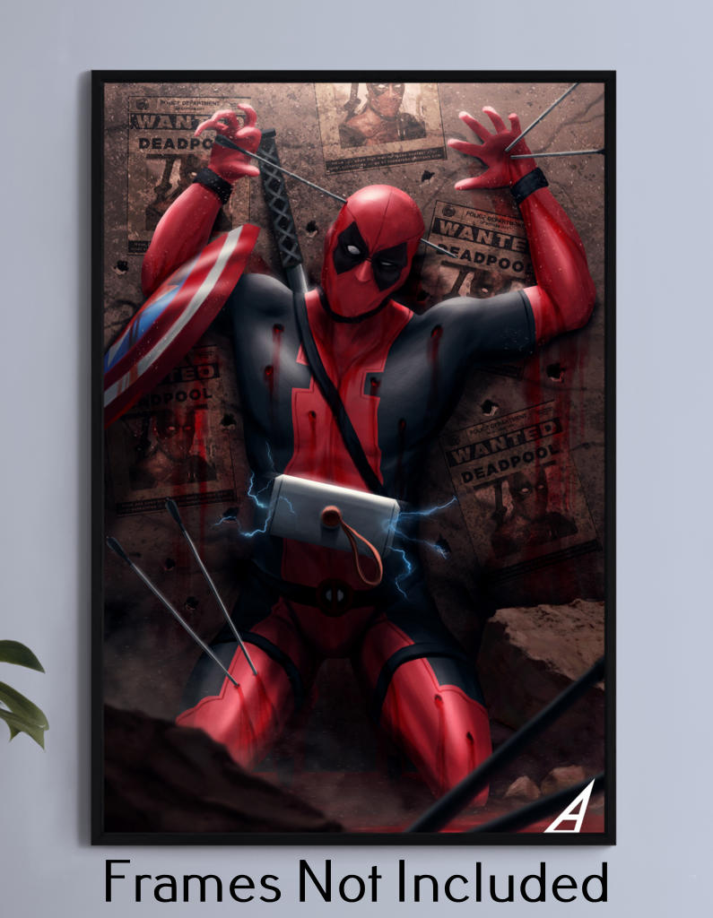 Avengers Vs Deadpool Wall Art