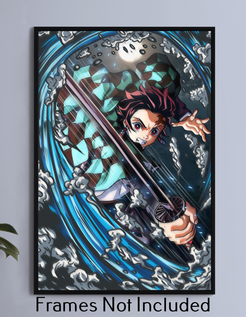 Tanjiro Water Breathing Wall Art