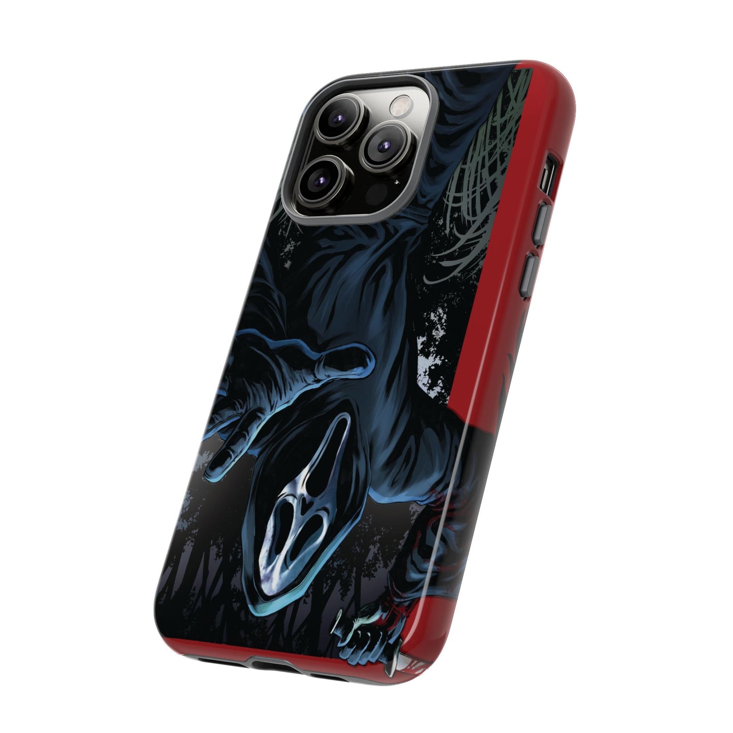Scream Phone Case, Halloween, Tough Phone Cover Iphone 15 Pro Max, 14 Plus, 13, 12, 11 & Samsung S24, S23, Pixel 8 Pro, Horror Case
