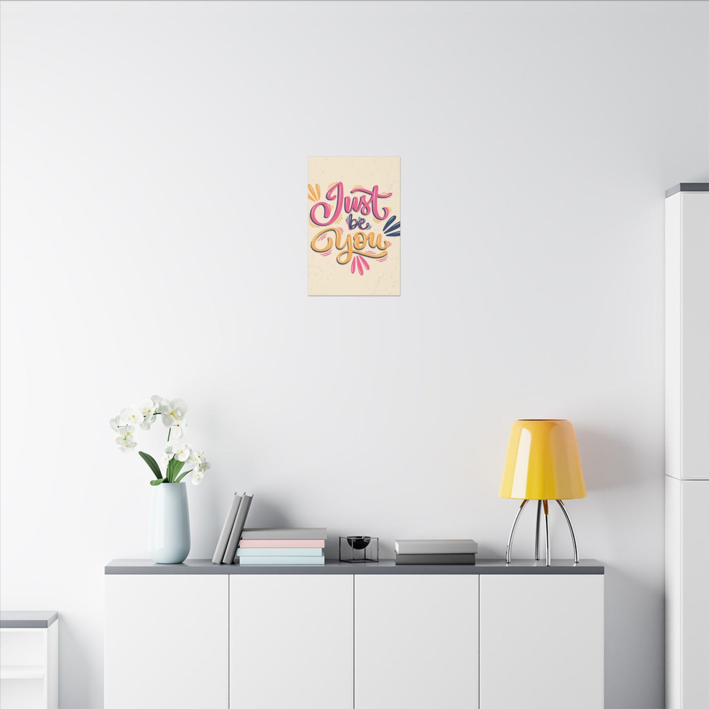 "Just Be You Inspirational Wall Art on premium canvas, acrylic, and metal – front view"