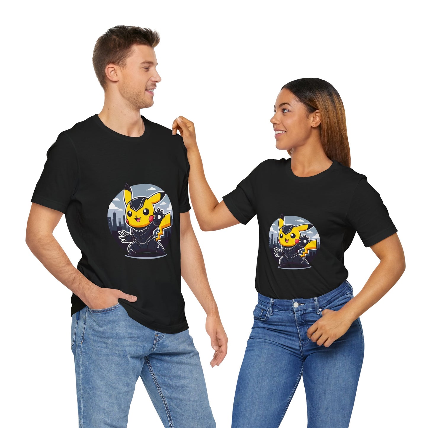 Anime Mockup T-Shirt Black Pika Panther