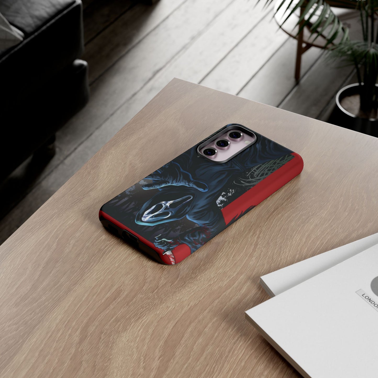 Scream Phone Case, Halloween, Tough Phone Cover Iphone 15 Pro Max, 14 Plus, 13, 12, 11 & Samsung S24, S23, Pixel 8 Pro, Horror Case