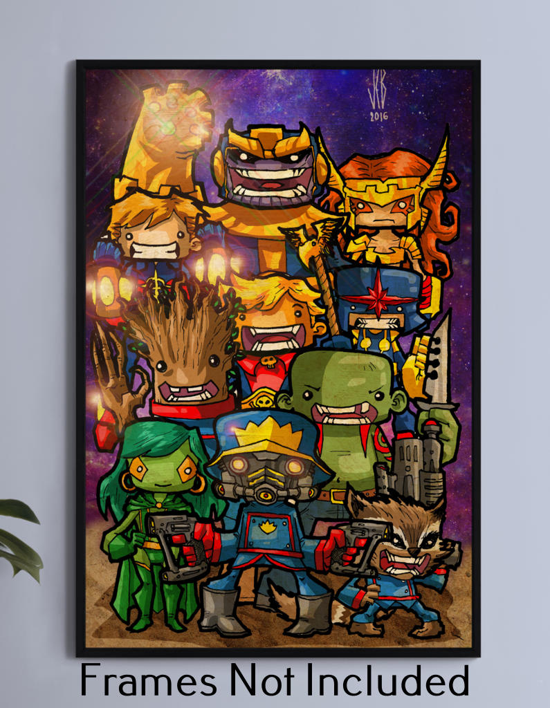 Gardinas of the Galaxy Chibi Wall Art