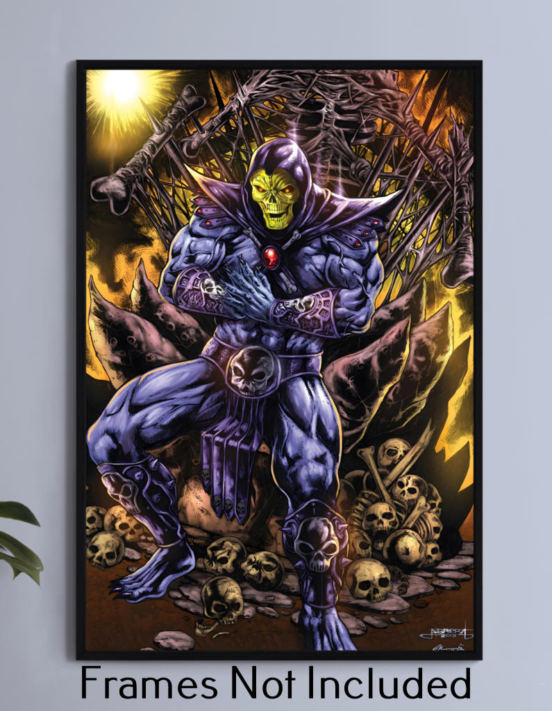 Skeletor on throne Wall Art