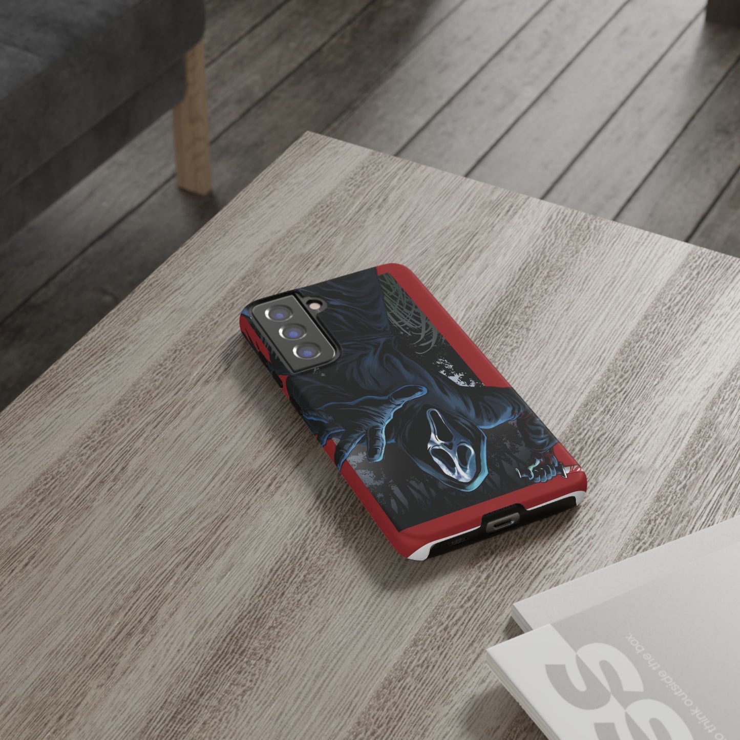 Scream Phone Case, Halloween, Tough Phone Cover Iphone 15 Pro Max, 14 Plus, 13, 12, 11 & Samsung S24, S23, Pixel 8 Pro, Horror Case