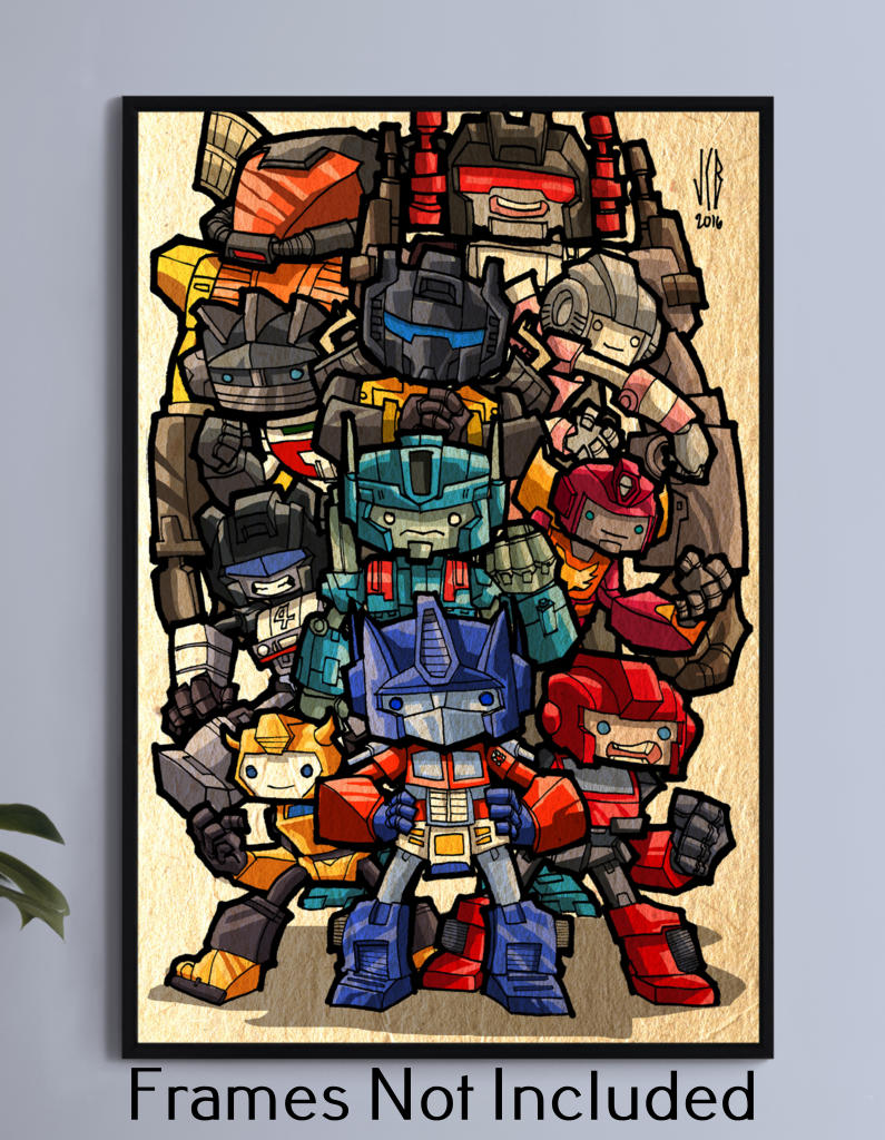 Transformers Optimus and the Autobots chubbies Wall Art