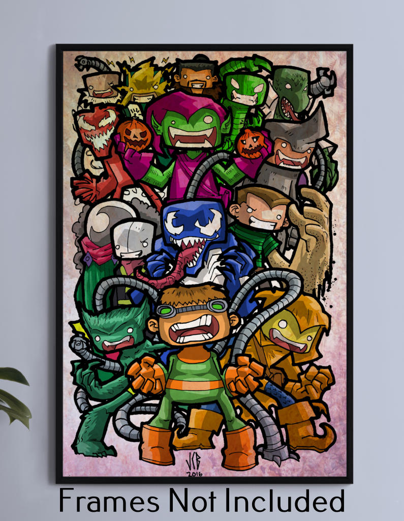 Sinister Villains of Spider-Man Chubbies Wall Art