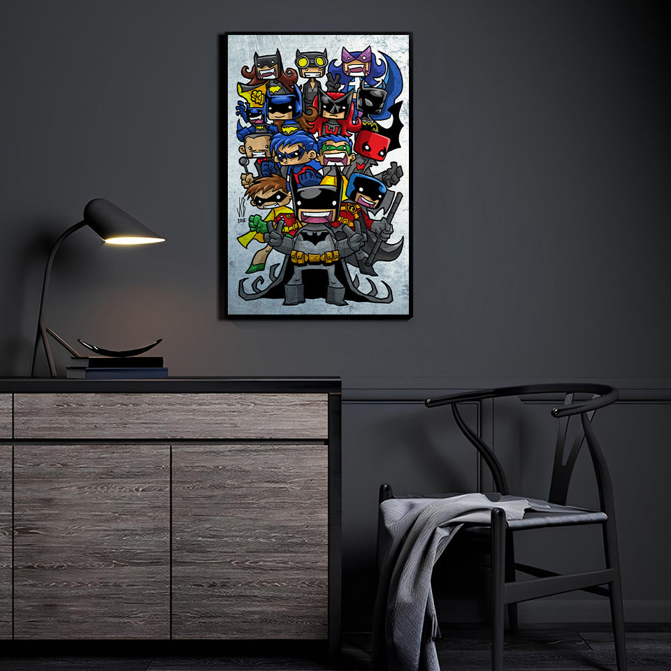Batman Family Ties Chibi Wall Art