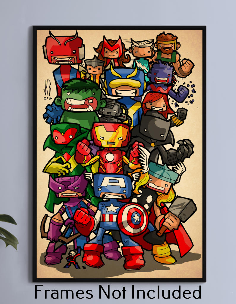 Mighty Avengers Chibi Wall Art