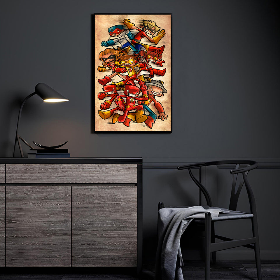 Chibi Speedsters Wall Art