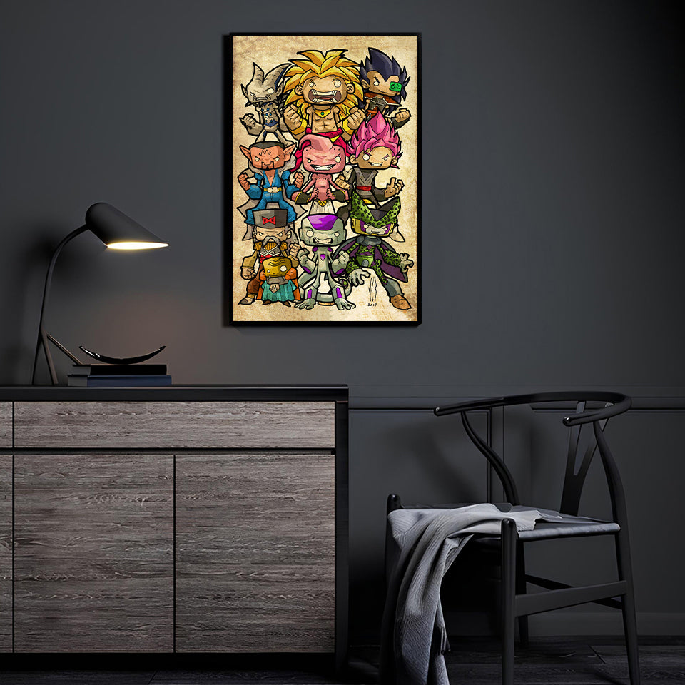 Villain Parade Chibi Wall Art