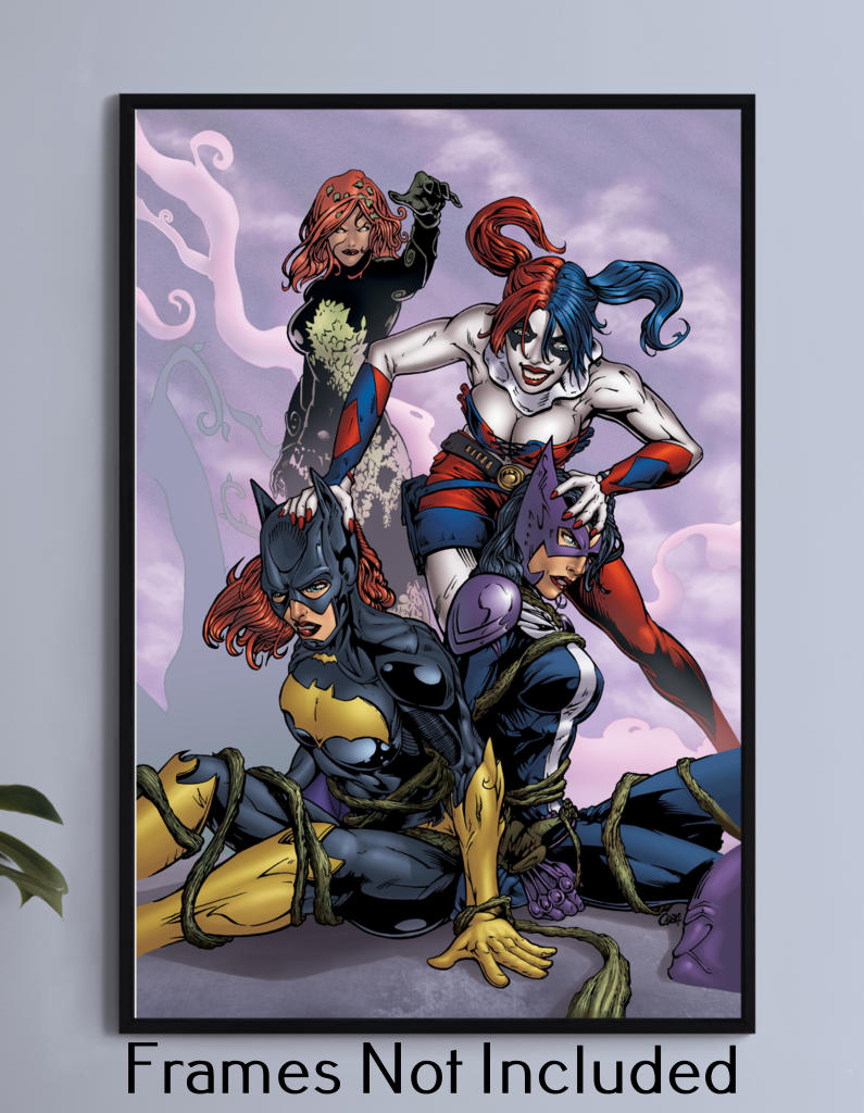 Batgirl and Huntress Femme Fatales Wall Art