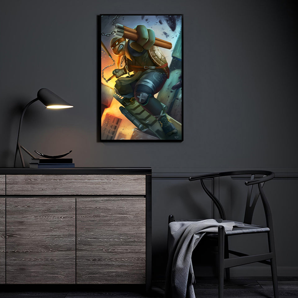 Skate Break Michelangelo Wall Art Poster Print – TMNT by Nopeys