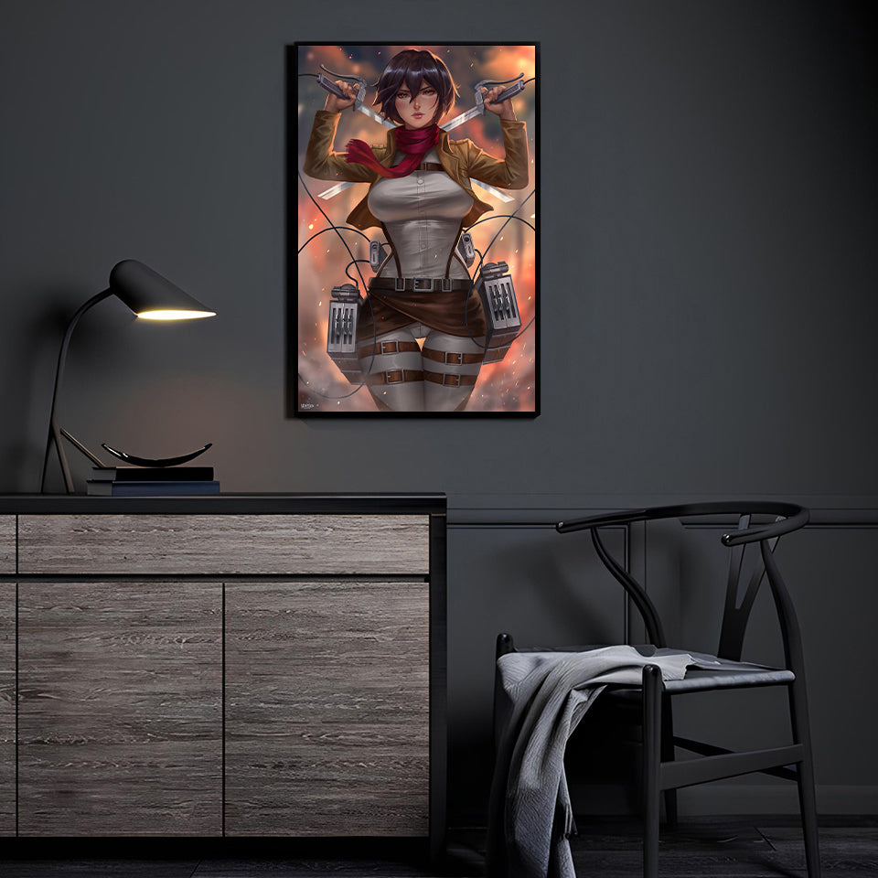 Crimson Scarf Wall Art