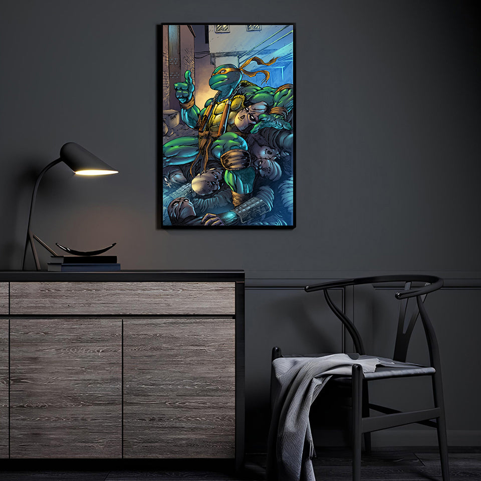 Orange Mask Warrior Wall Art