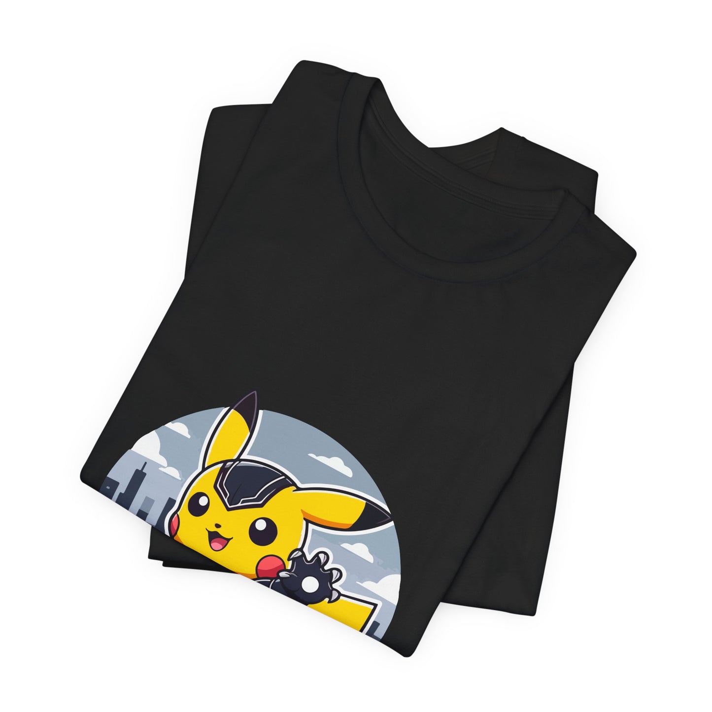 Anime Mockup T-Shirt Black Pika Panther